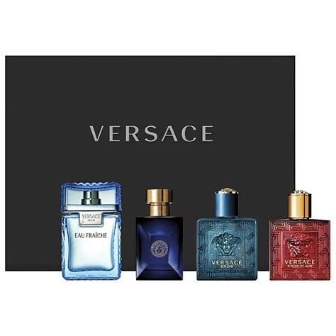 versace mini deluxe colonge set|Versace mini aftershave set.